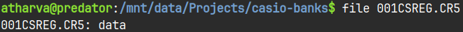 Running the CR5 file through the file utility