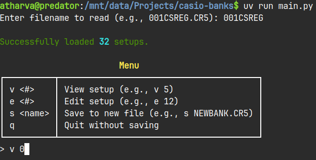 Python script for editing CR5 files