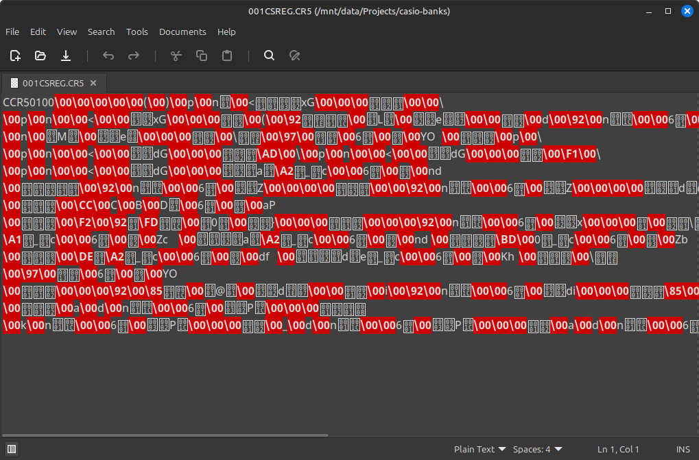 CR5 file being opened as a text file